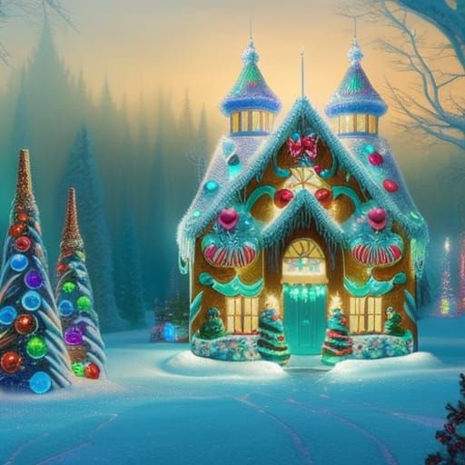 Gingerbread House in Crystalline Candyland, Art Nouveau