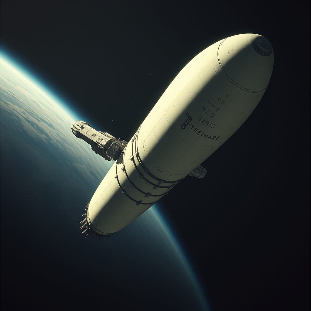 Cyberpunk Space Station in Gritty Sci-Fi Style