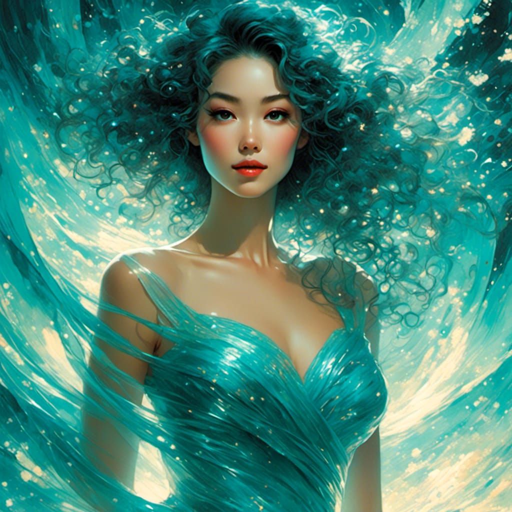 Celestial Diva Unveils Turquoise Elegance