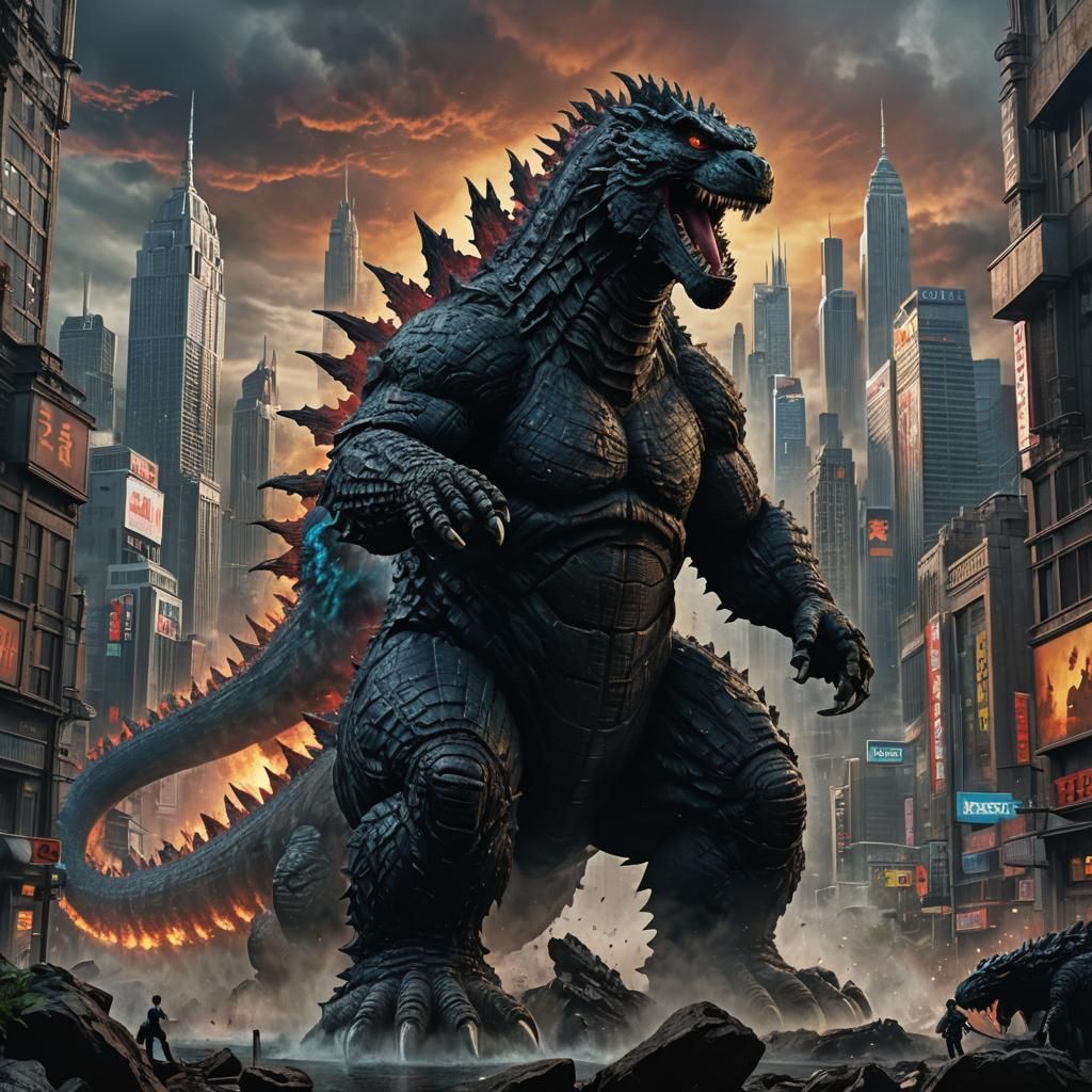 Godzilla in a Fantastical 8K Matte Painting