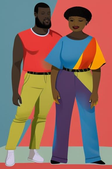 Soulful Africa-influenced Portrait of Loving Couple