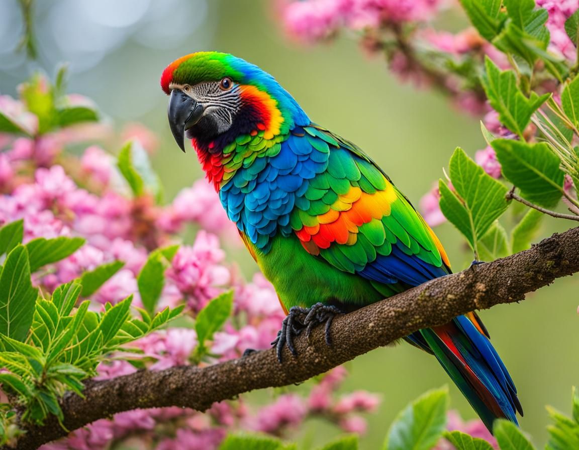 Vibrant Tropical Jungle Scene with a Majestic Crocodile