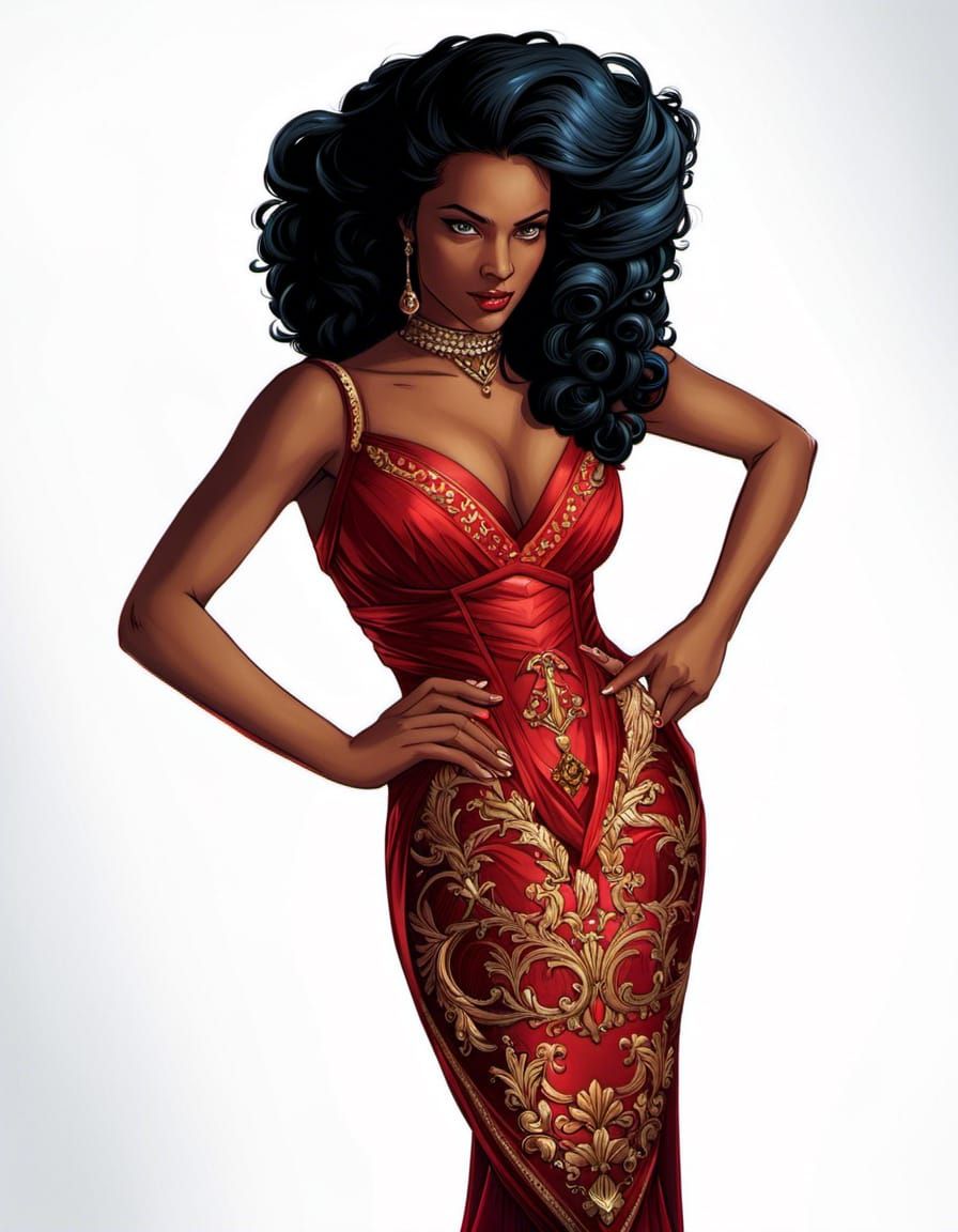 Elegant Medieval Princess in Opulent Gown