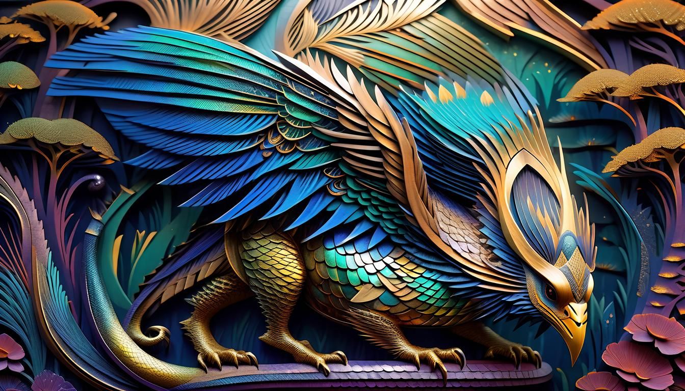 Enchanting Furred Creature in Vibrant Analog Style