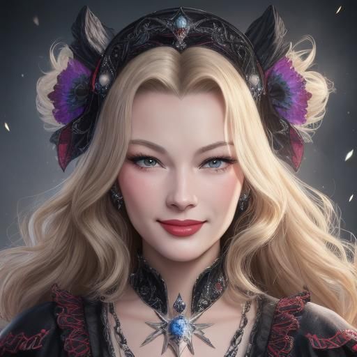 Veronica Lake Smiles with Radiant White Teeth in Fantasy Por...