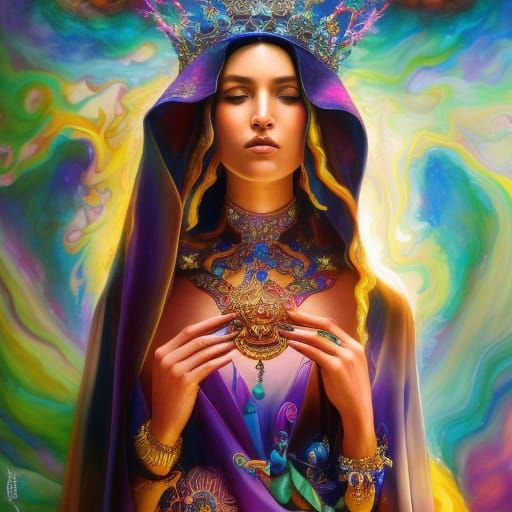 Ancient Crown of Fortune in Vibrant Hyperdetailed Illustrati...