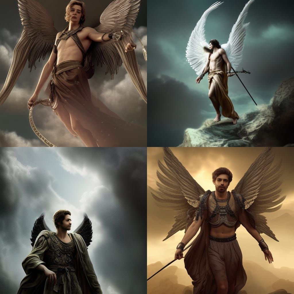 Epic Digital Angel Painting in Cinematic Style
