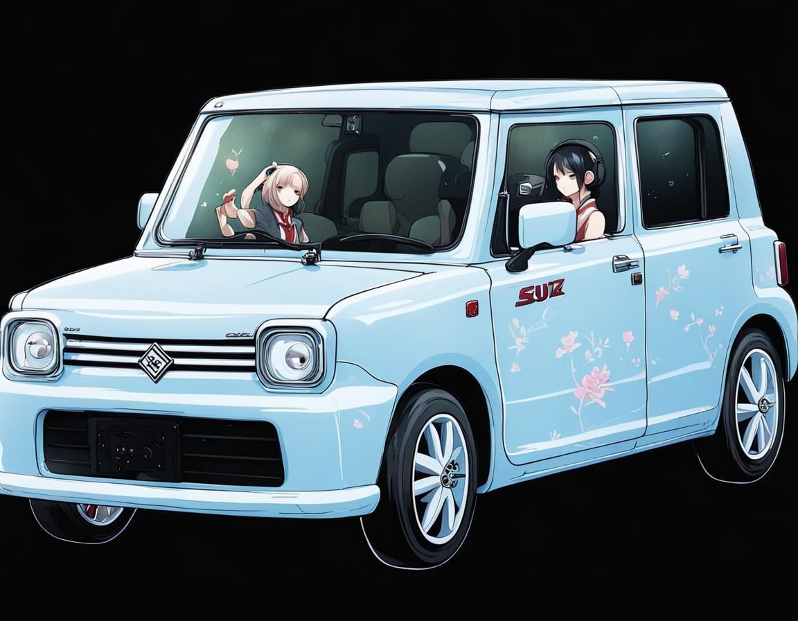 Surreal Anime Fantasy Car