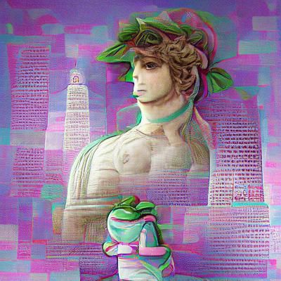 Neon Dreams David in Digital Hyperreality