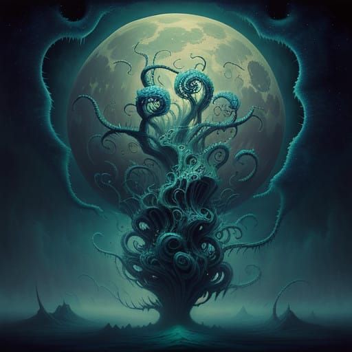 Cosmic Cotton Candy Confections in Eldritch High Heels