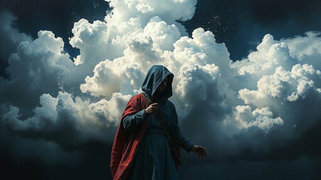 Cloud Cartographer Oil Painting in Impressionist Style