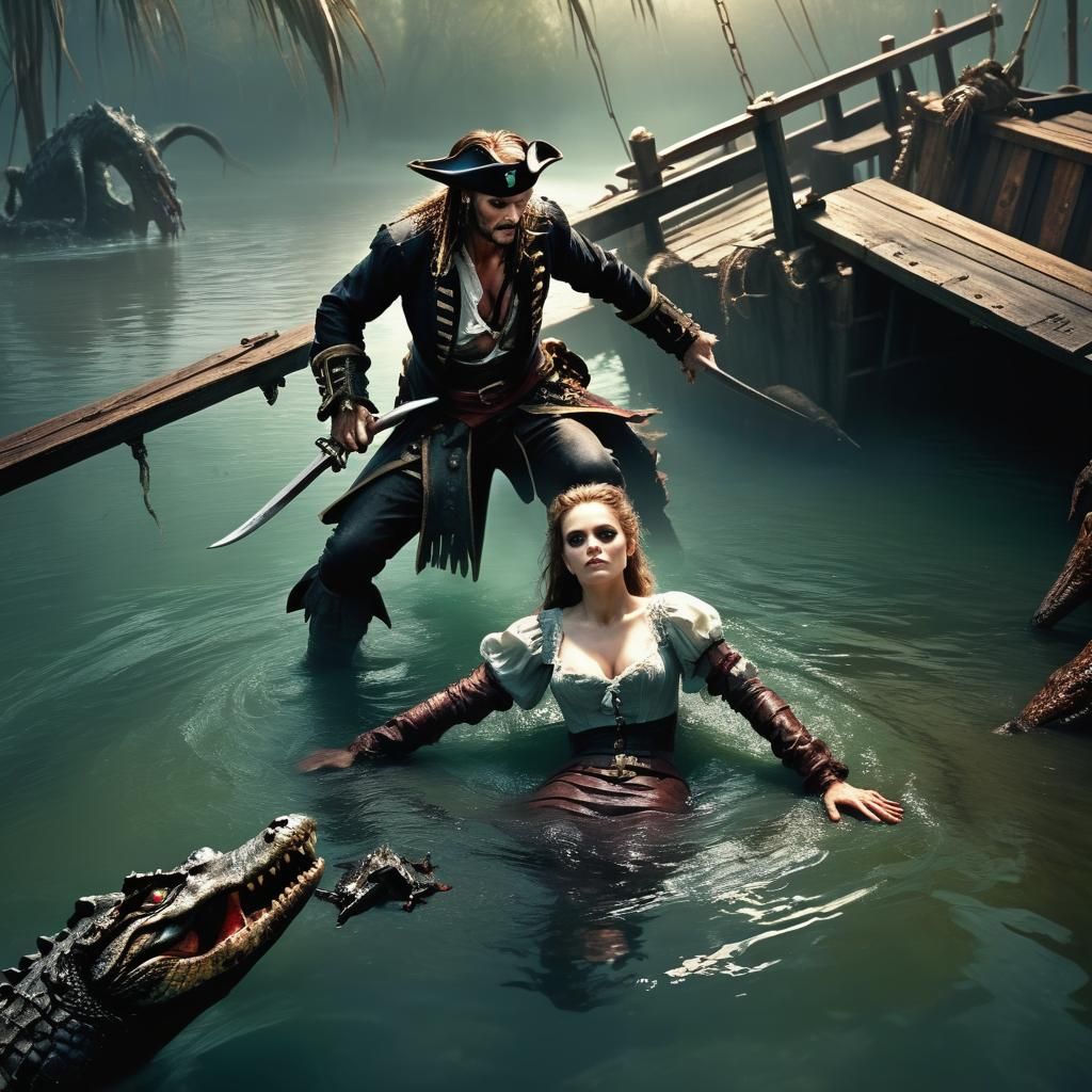 Dramatic Pirate Sends Wench to a Fiery Doom in a Maximalist....