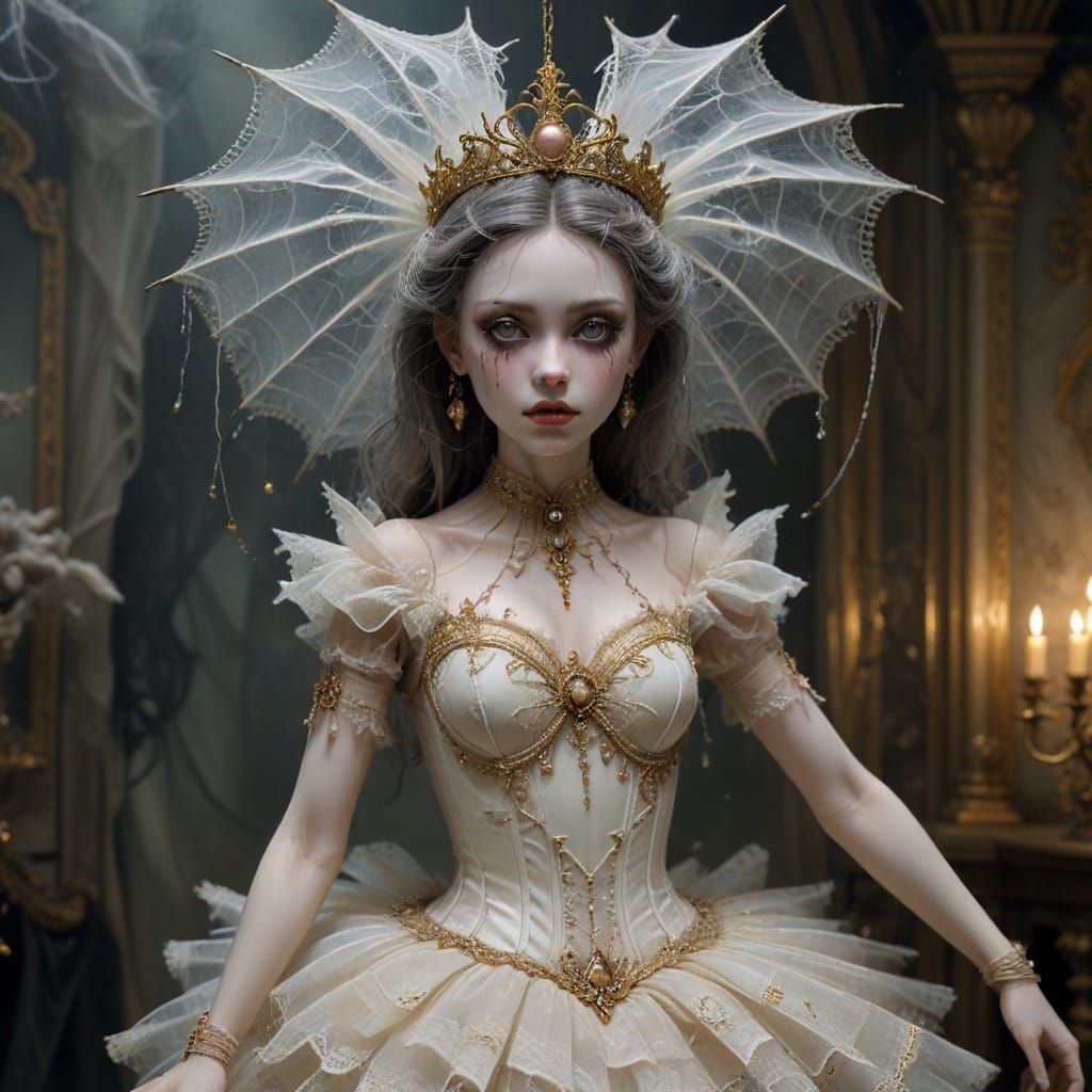 Half-porcelain ballerina doll