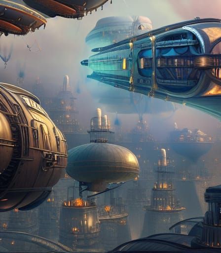 Vibrant Steampunk Cityscape Unveiled