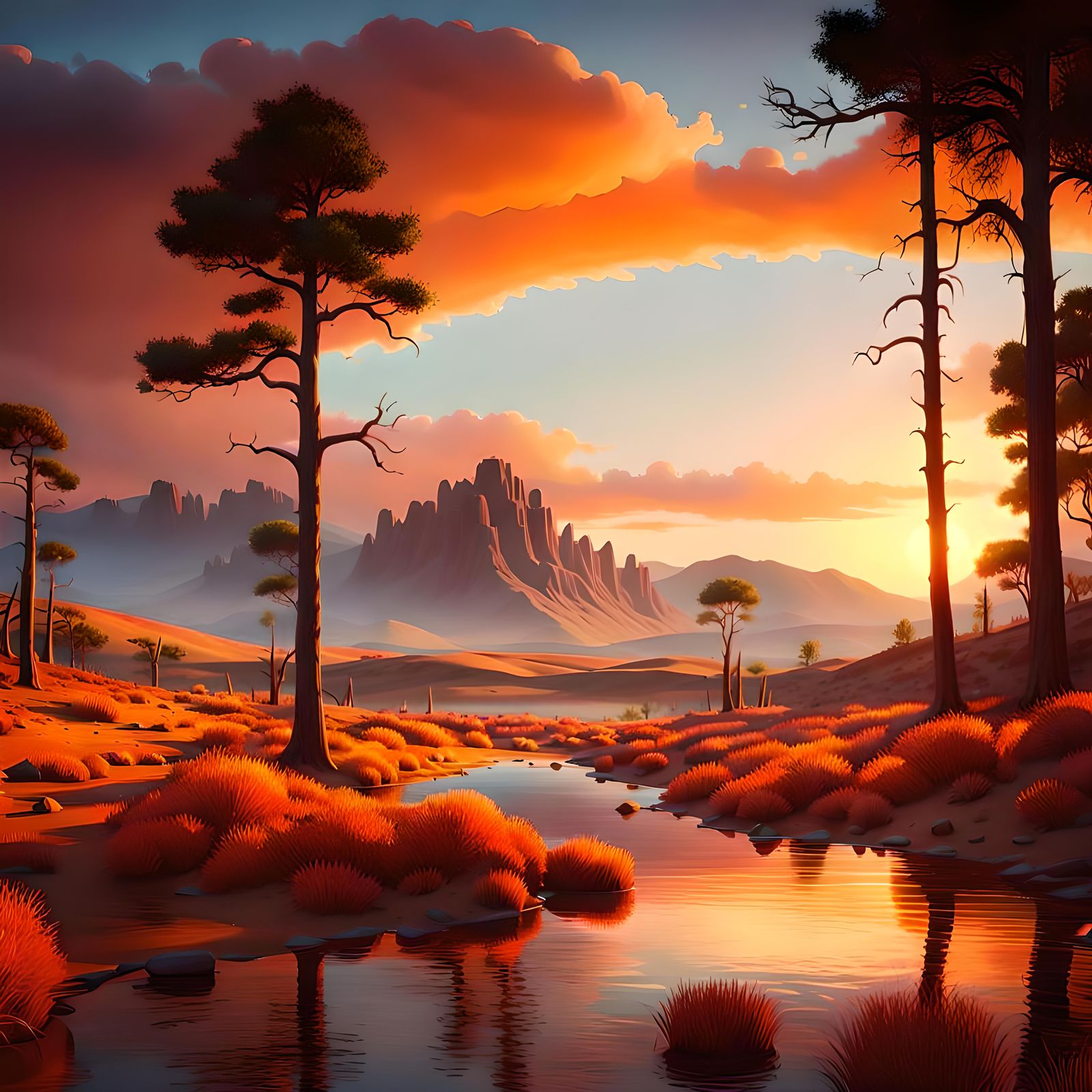 Dreamy Whispers of a Serene Landscape in Vibrant HDR