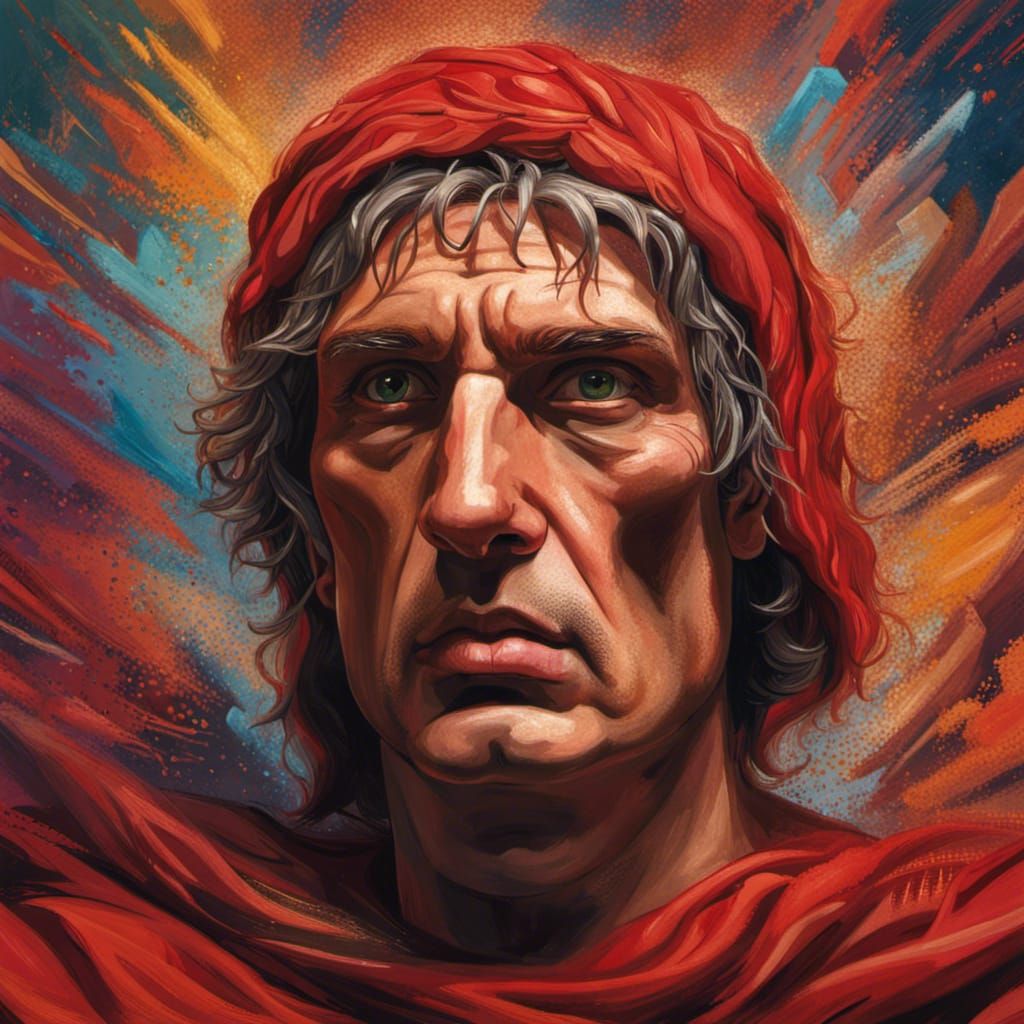 Dante Alighieri's Human Shame as Splash Art