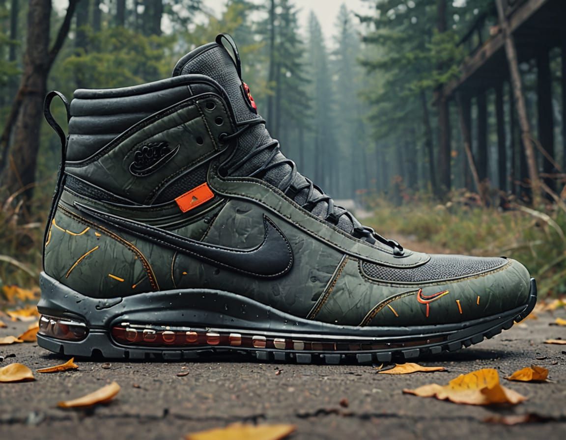 Hyper-Realistic Nike Shoe Design in Premium Materials