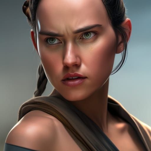 Rey Skywalker as Sith Lord: Photorealistic Art