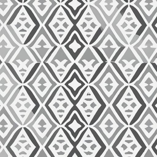 Geometric Rhombus and Triangle Pattern in Gray and White