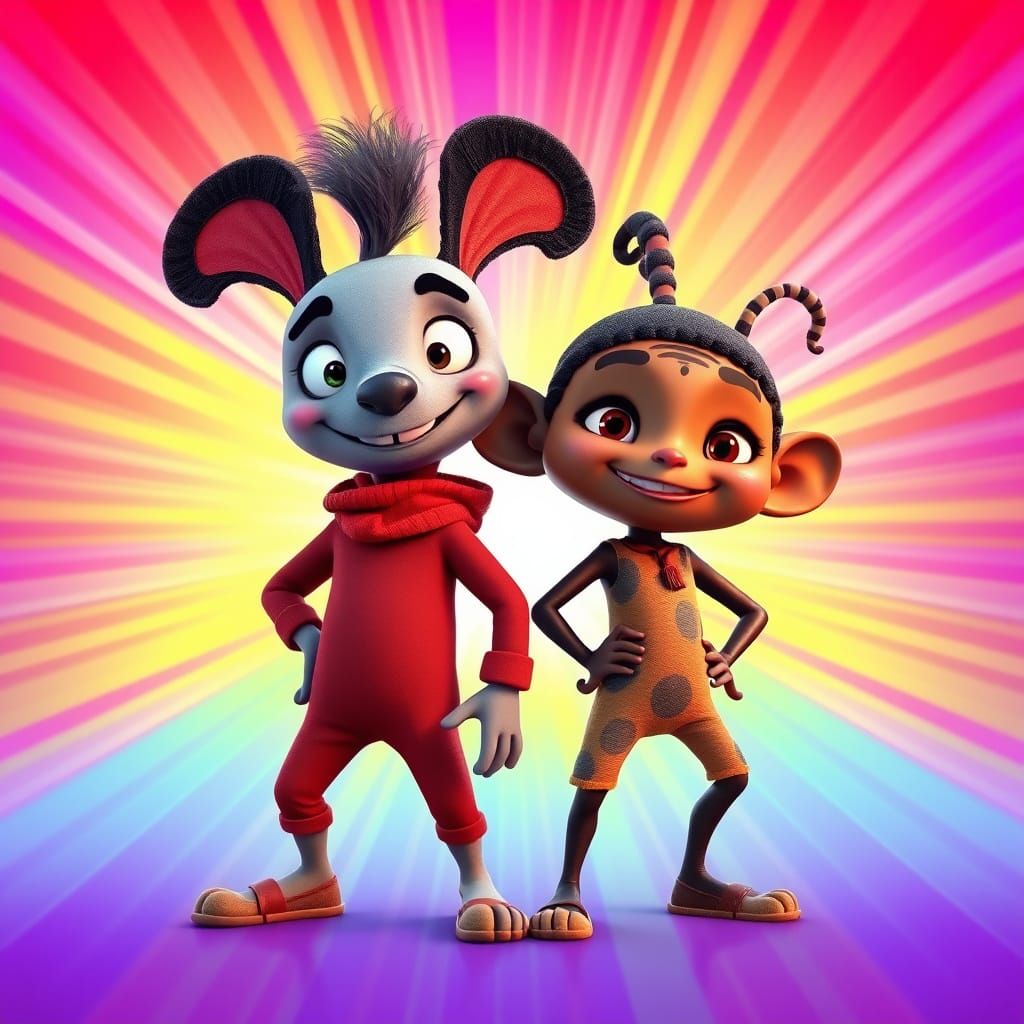 Babadoo Mamaroo and Kikidi Bikidi 3D Art