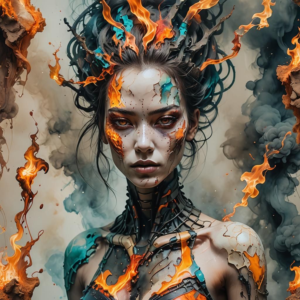 Seamless Metamorphosis in Cyberpunk Aesthetic