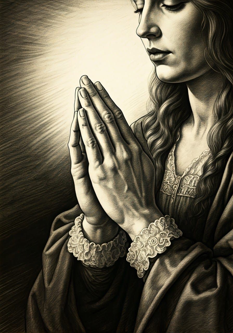 Style of Albrecht Durer, Praying Hands