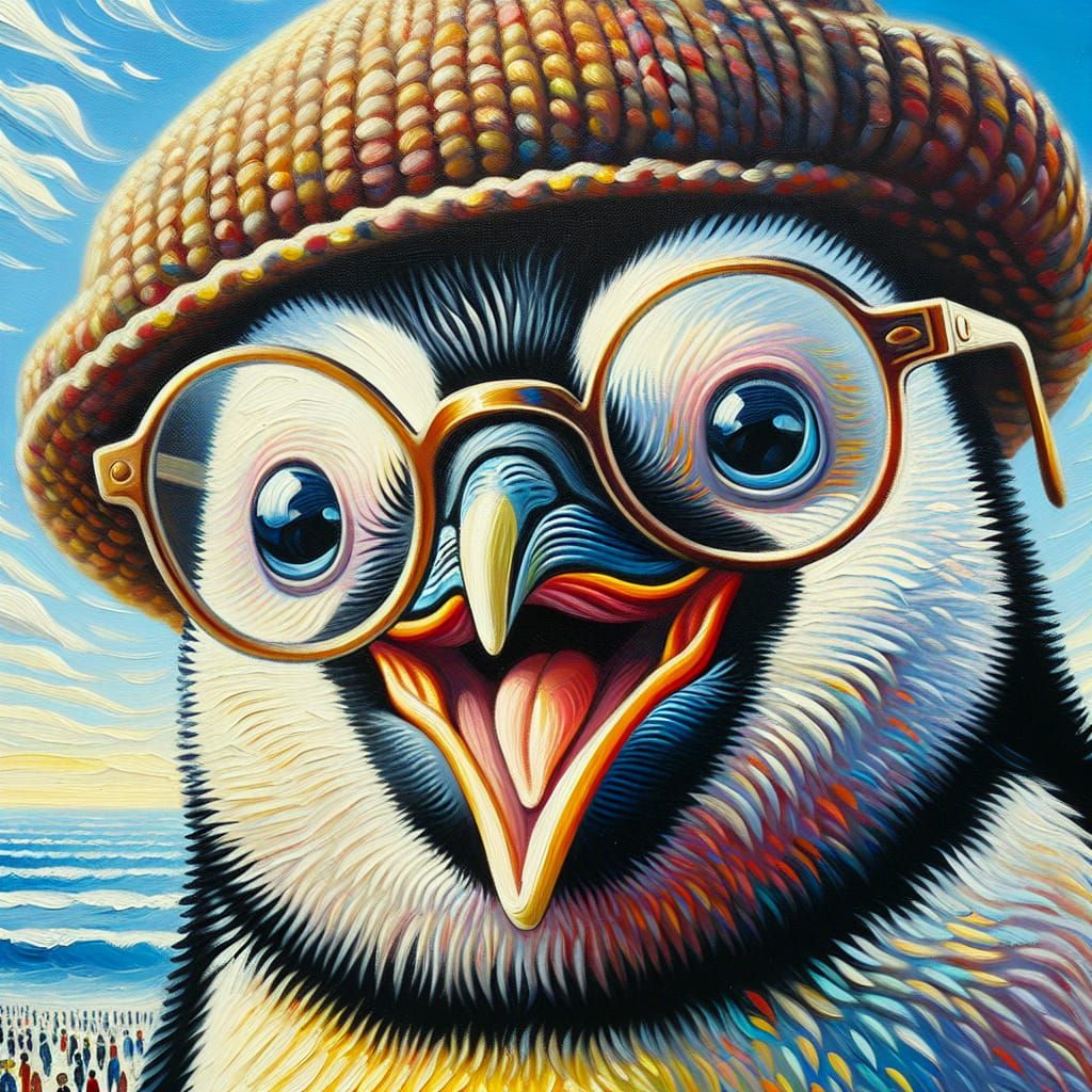 Penguin in glasses