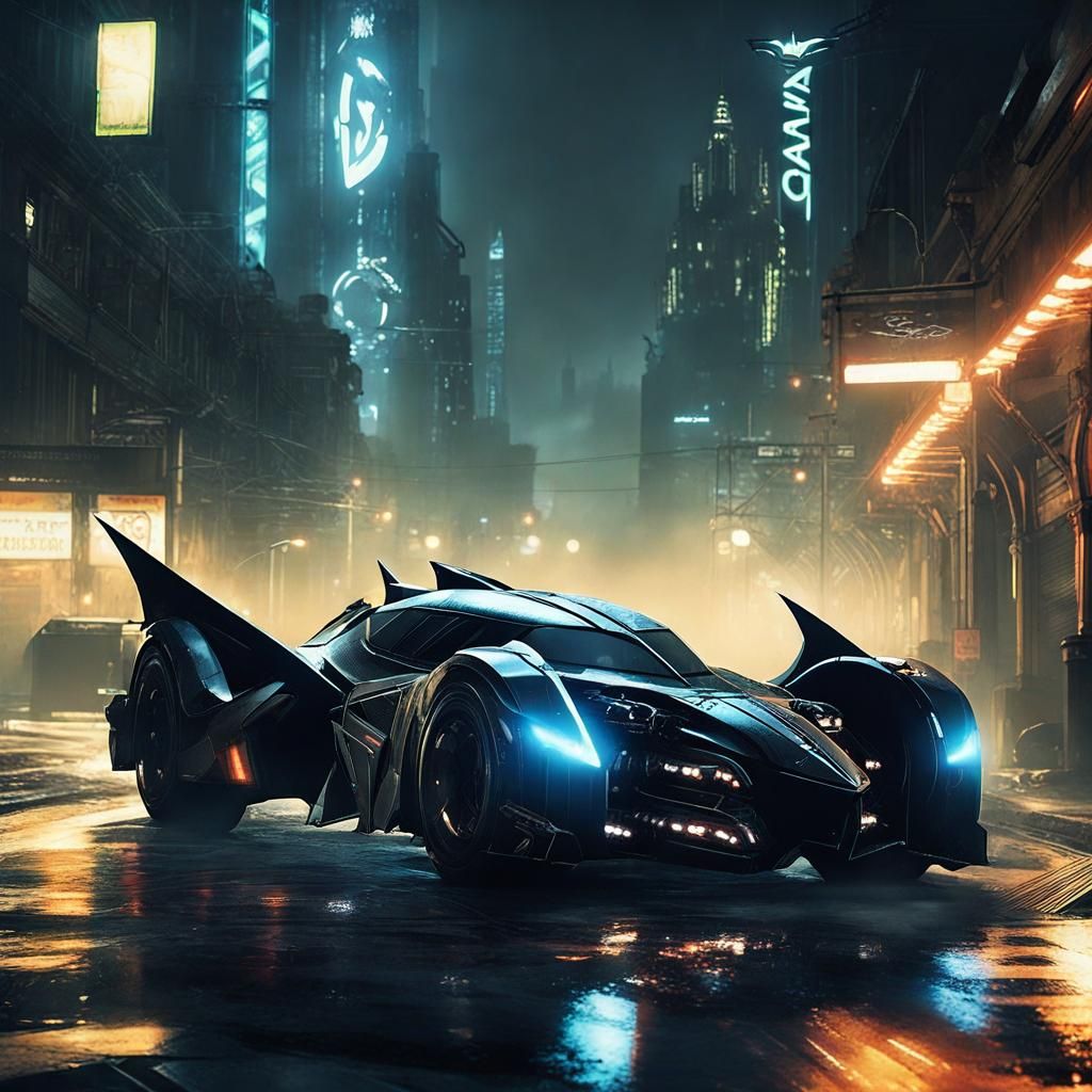 Arkham Batmobile Cyberpunk