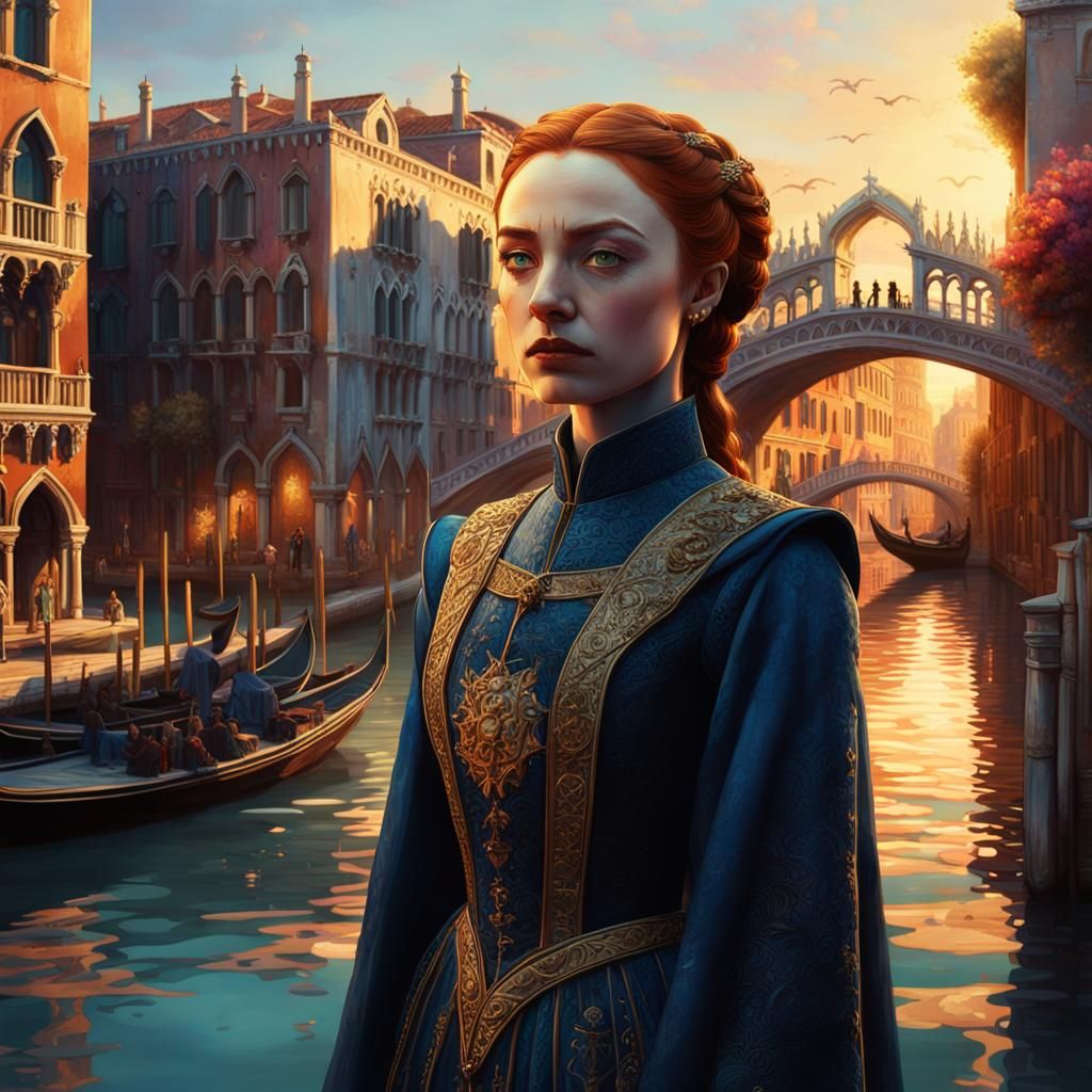 Sansa Stark in Vibrant Venice
