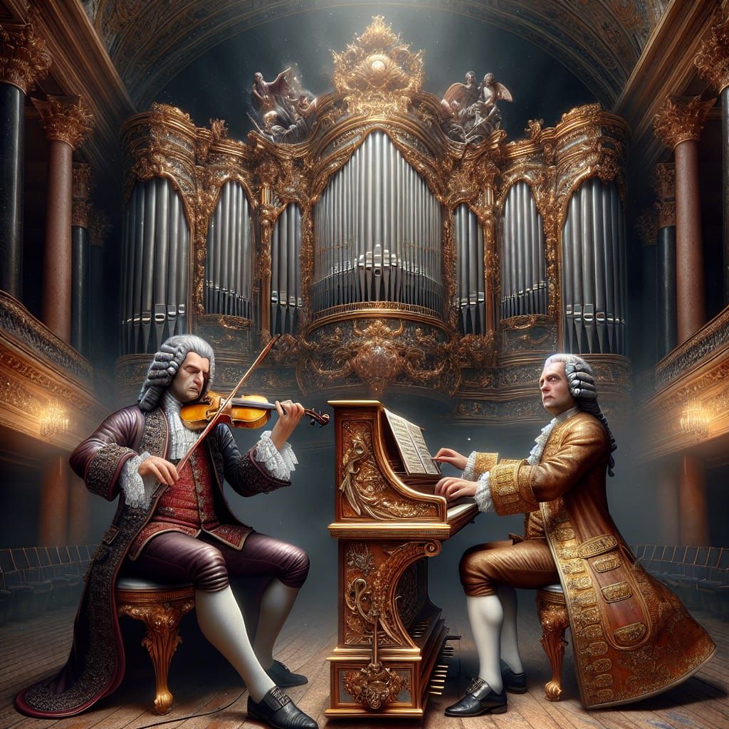 Surreal Melodious Duel of Violin and Pipe Organ