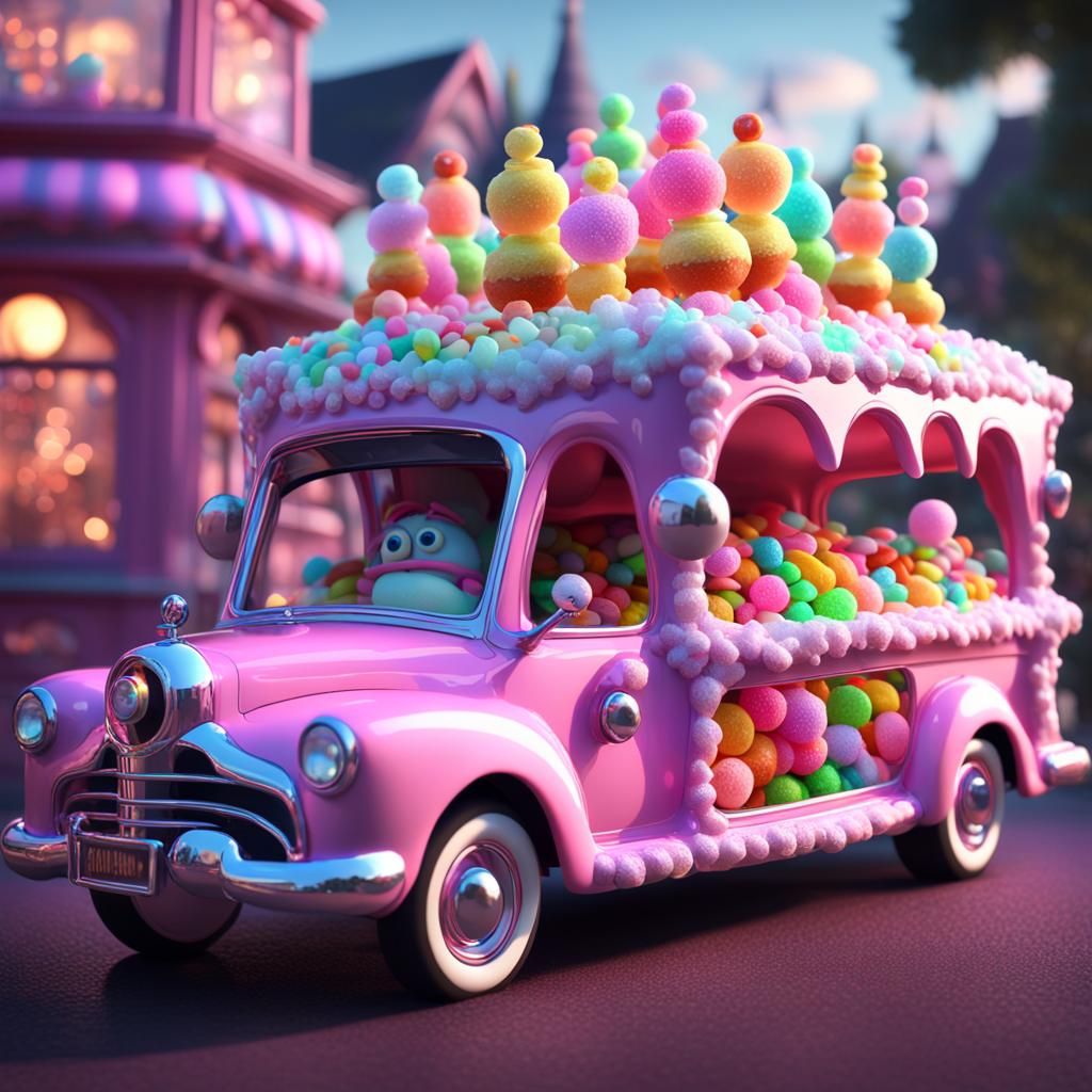 Whimsical Disney Hearse Confection