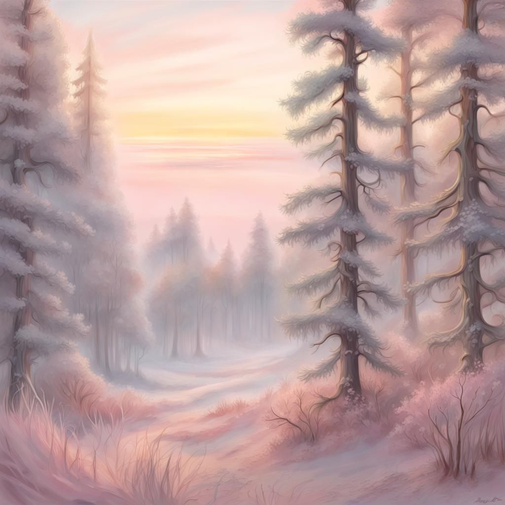 Baroque Winter Landscape in Soft Focus
