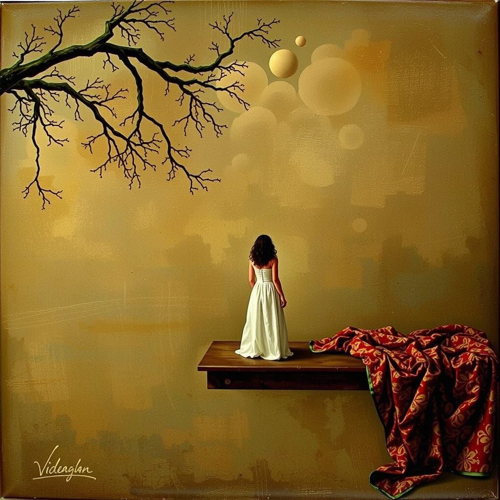 Surreal Nightscape in Triadic Colors