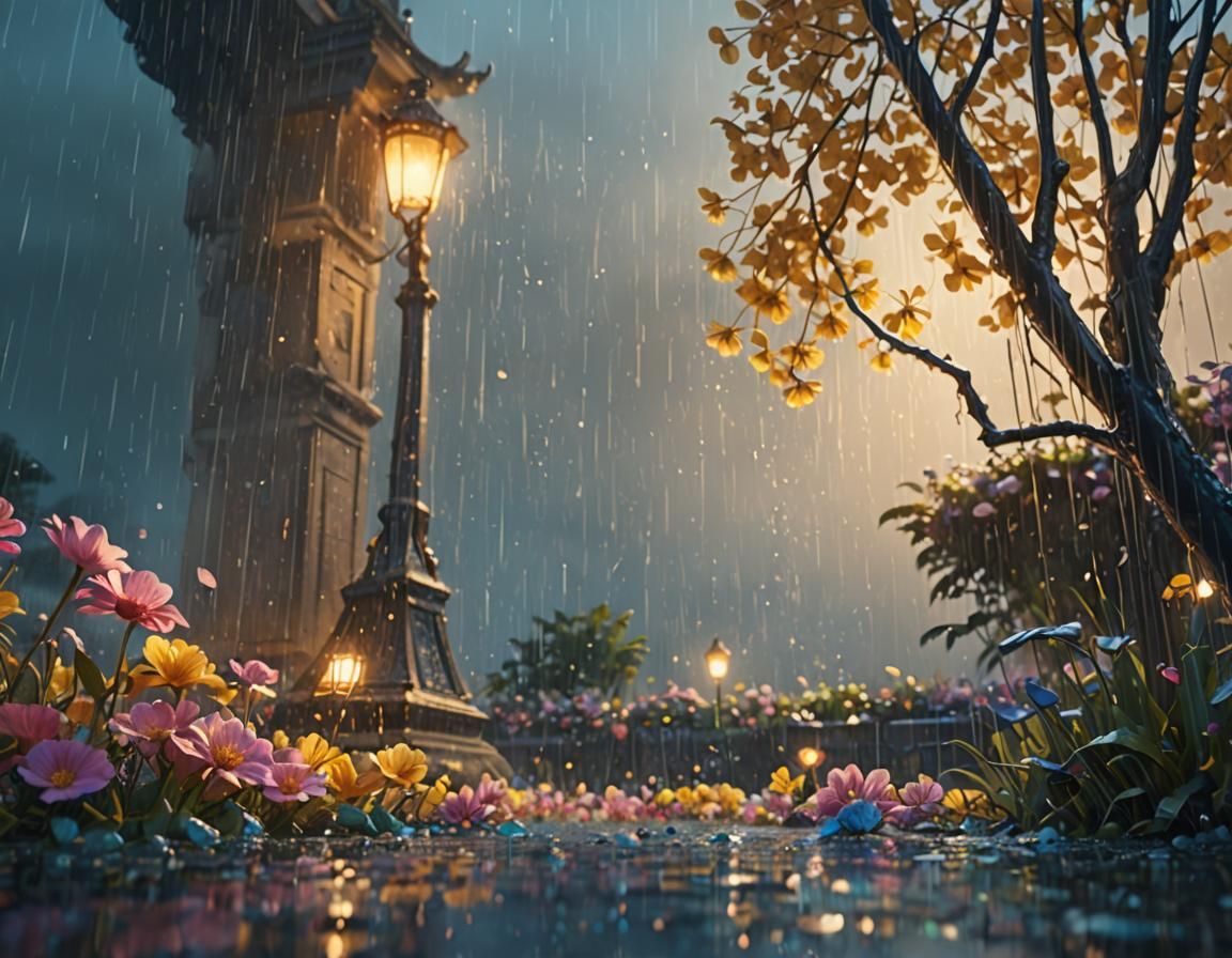 Fantastical Floral Dreamscape in Vibrant Color