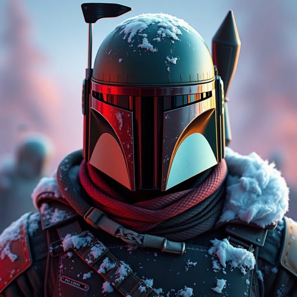 Boba Fett Inspired Mercenary in Winter Combat Gear
