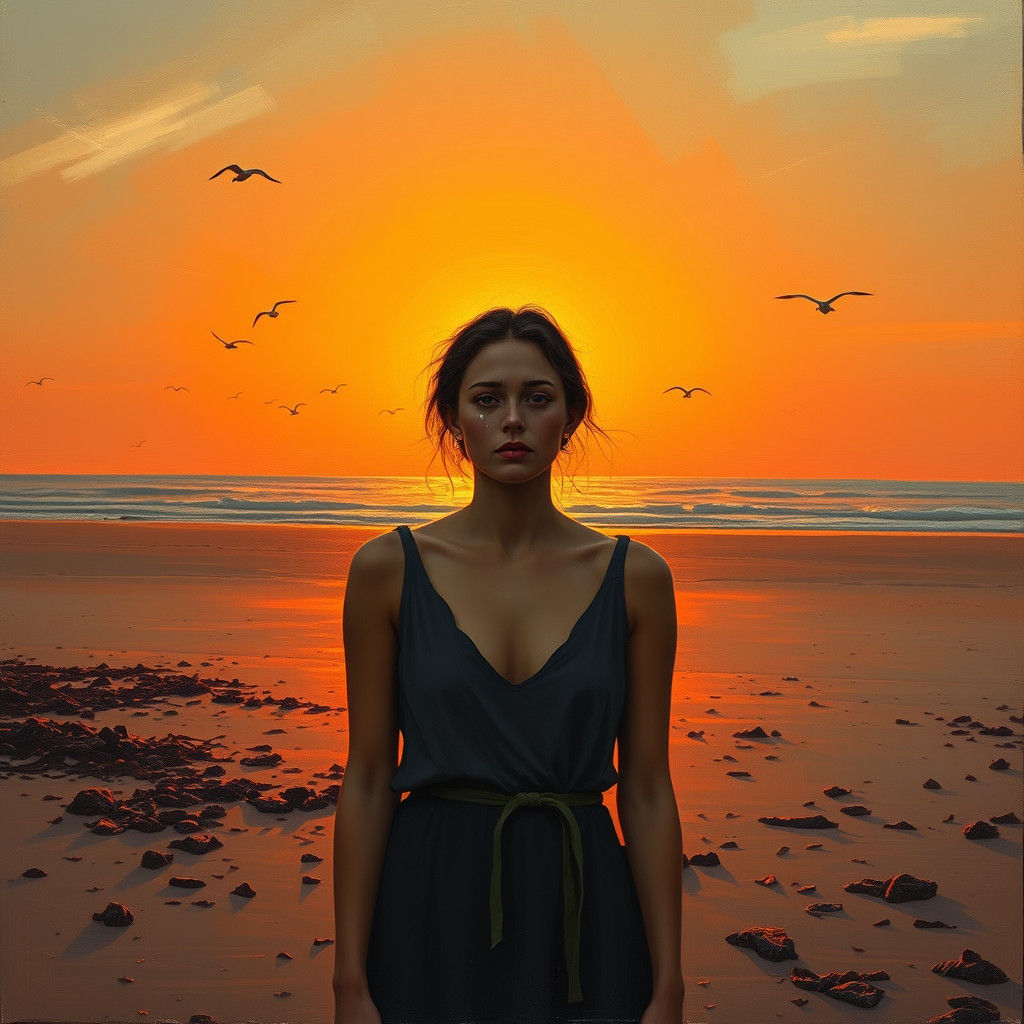 A Lonely Heart Sinks into the Sunset, Lost in the Agony of L...