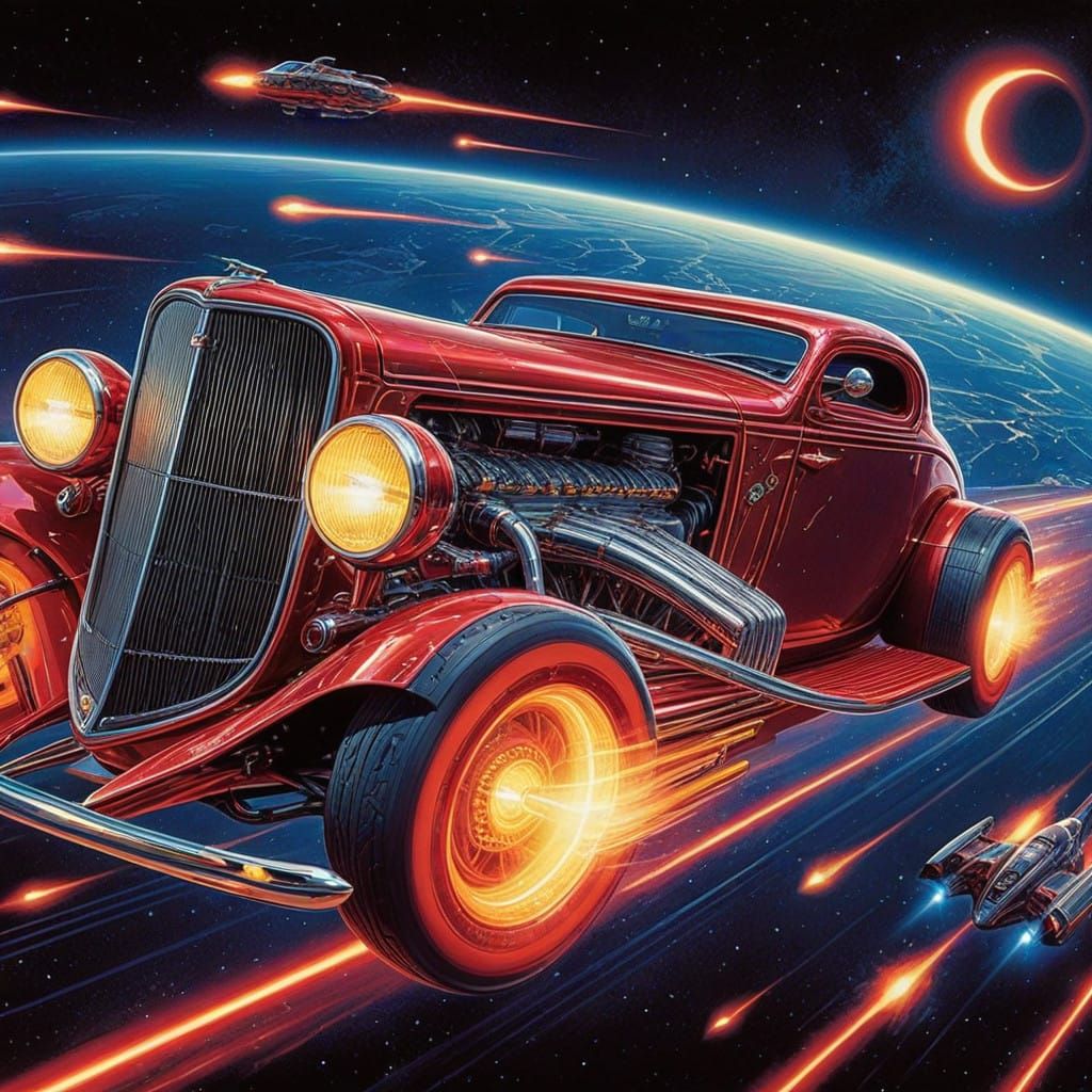 Cyberpunk 1933 Ford Eliminator Coupe Blazes Through Space
