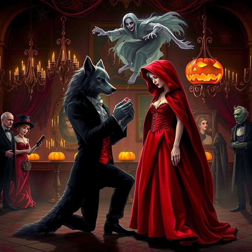 Gothic Ballroom Proposal with a Dark Twist