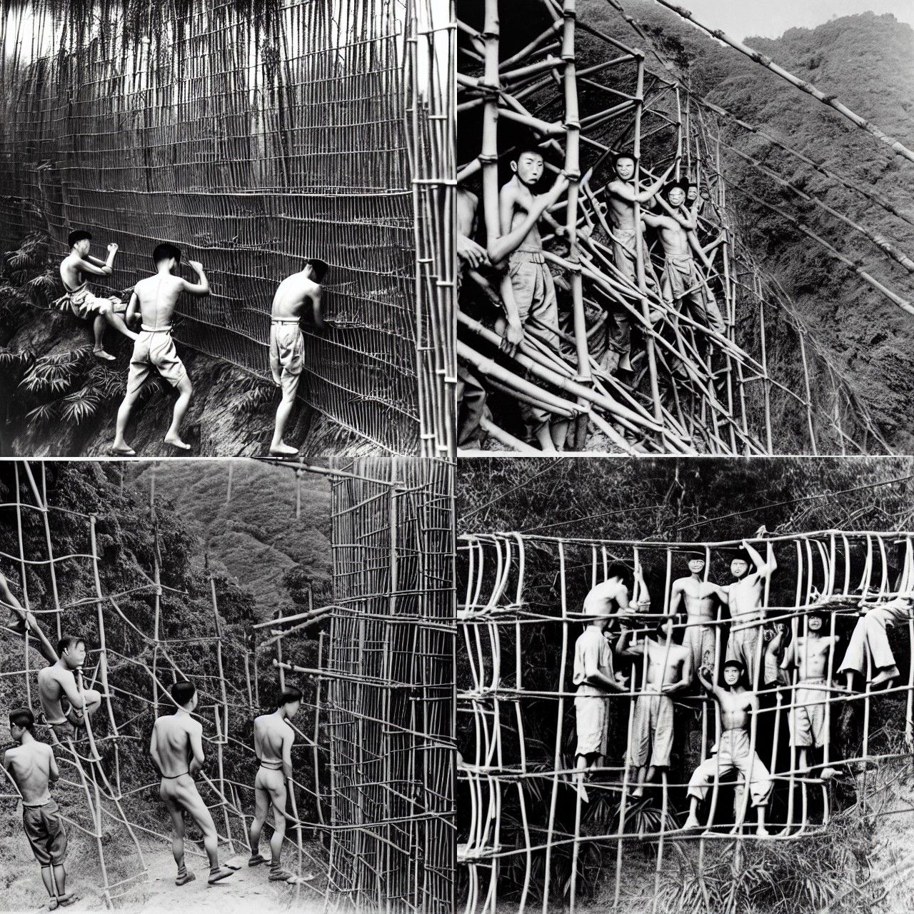 Tragic World War Prisoners of War in Vintage Black and White