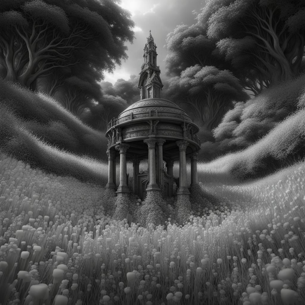 Fractals Emerge from a Black Well in a Fantastical Field