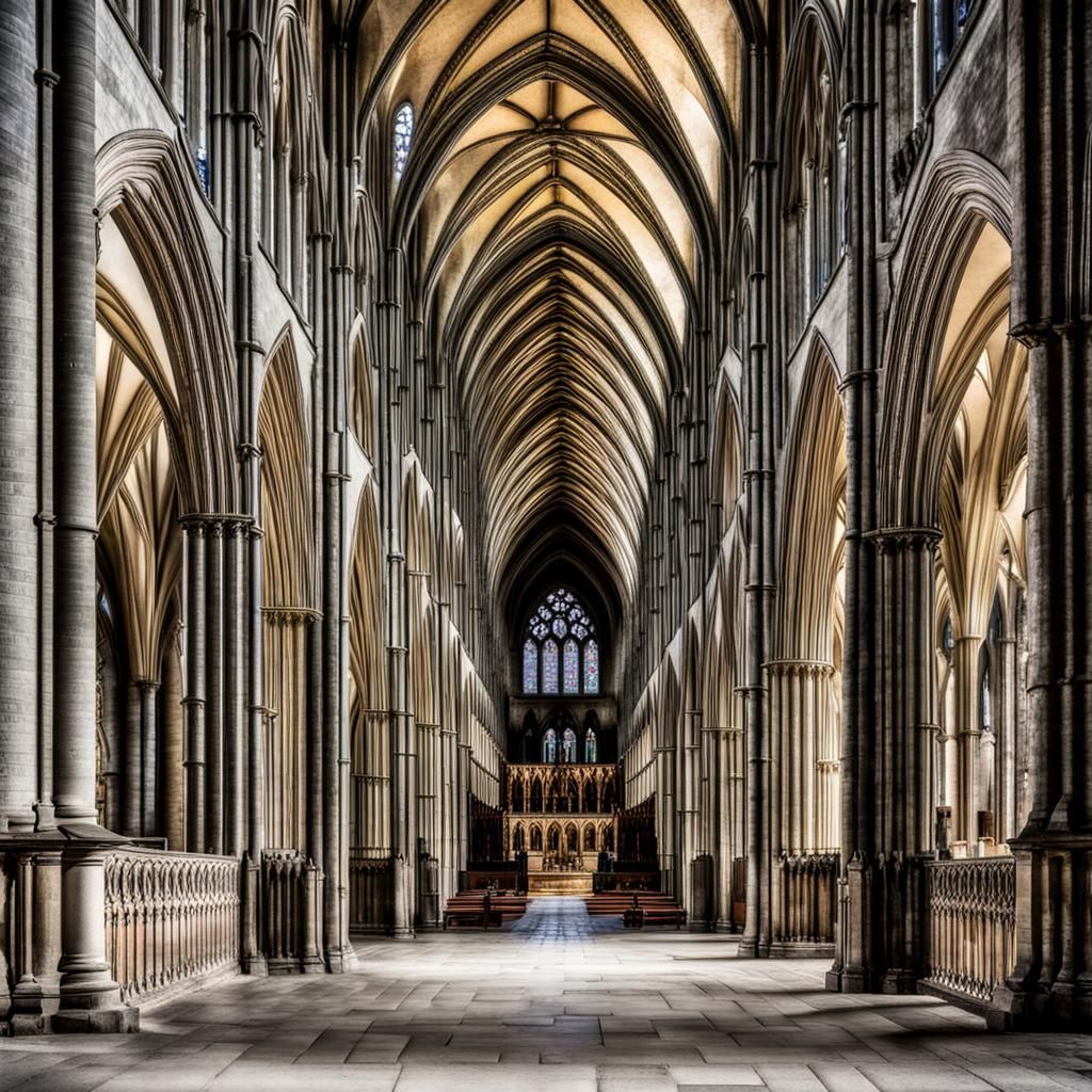 Ethereal Salisbury Cathedral in the Morning Light