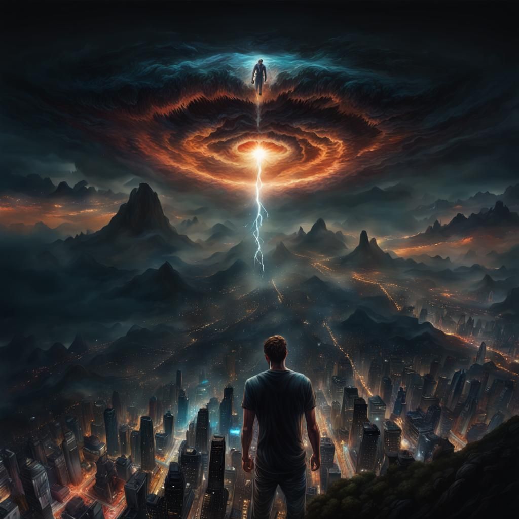 God Descending: A Hyperrealistic Vision of Divine Arrival