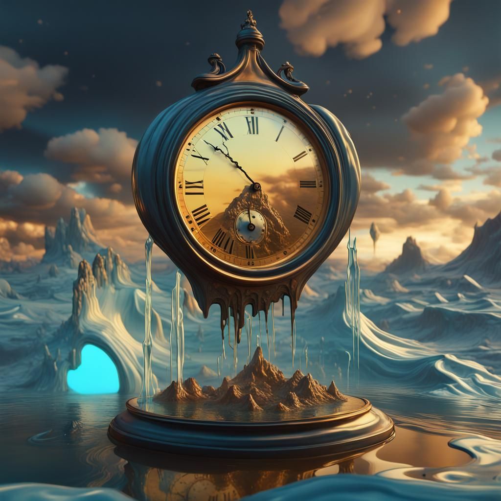 Surreal Storm Clock Melts into a Fantastical Salvador Dalí P...