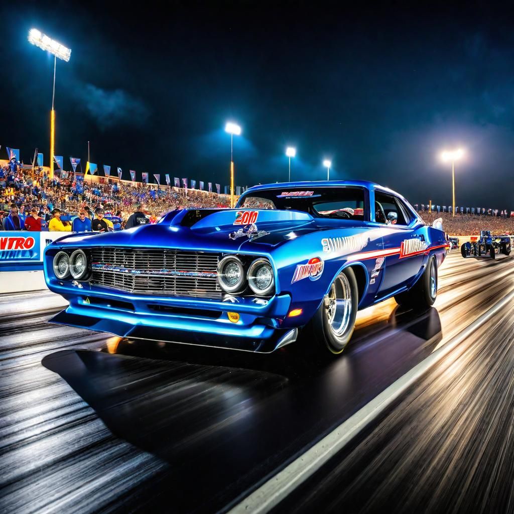 Nitro Thunder Drag Racing Showdown at Night