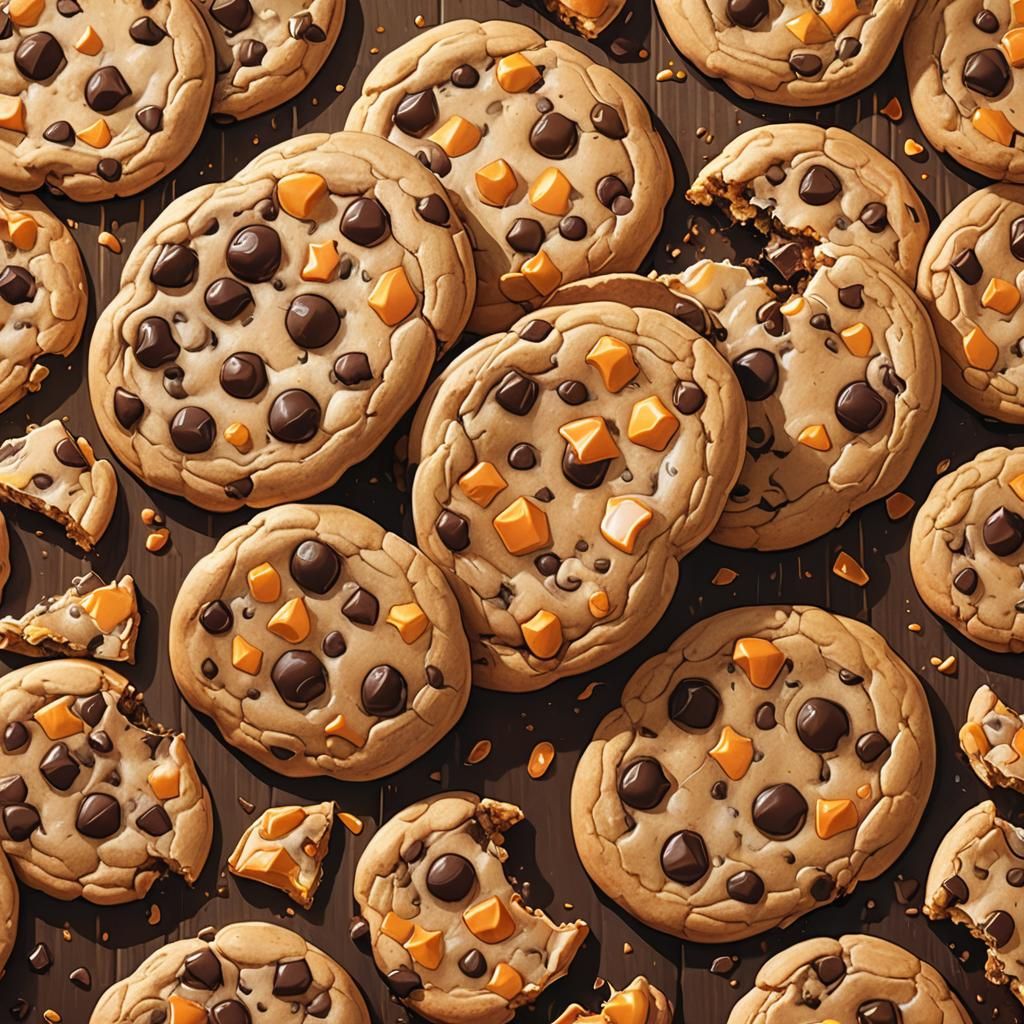 Fantasy Cookie Illustration in Warm, Vibrant Colors