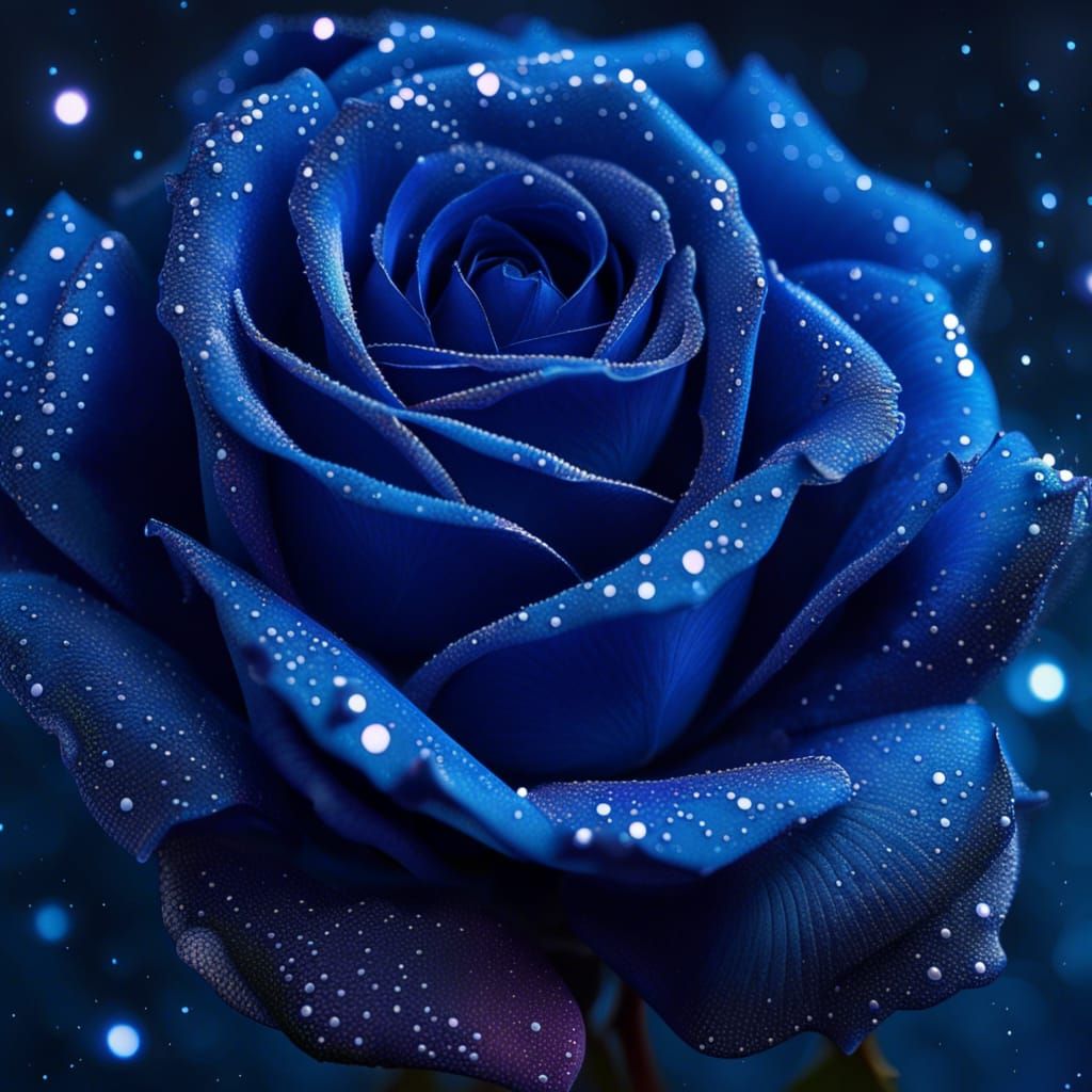 Galactic Blue Rose Bloom