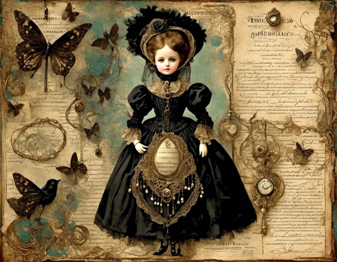 Ethereal Victorian Dolls in Antique Gothic Splendor