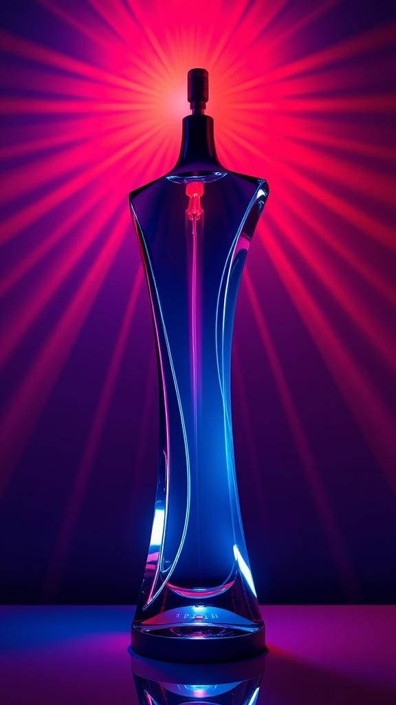 Futuristic Mannequin Lamp Perfume Bottle Hybrid in Cyberpunk...