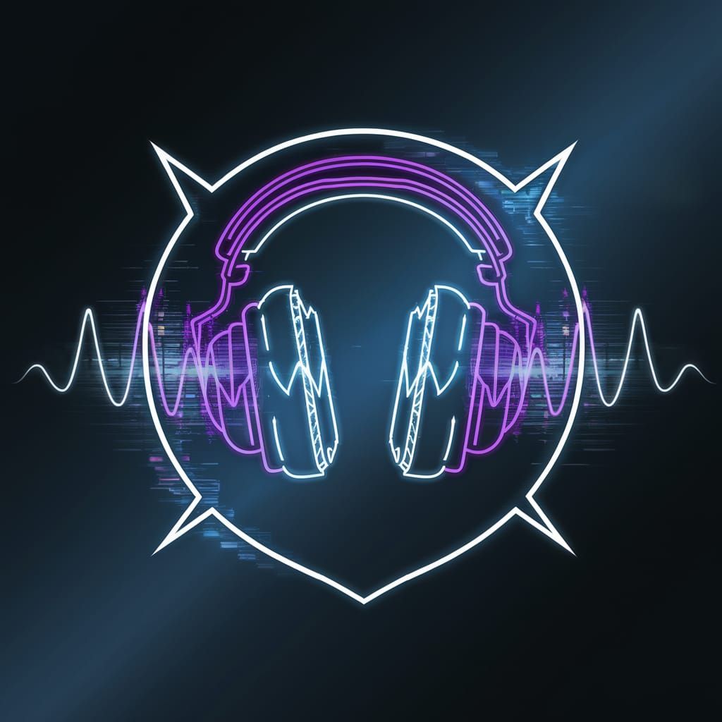 Electric Gaming Logo in Neon Aesthetics