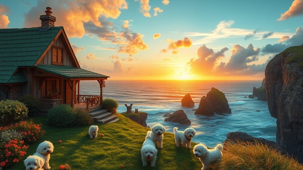 Surreal Whimsy in a Turquoise Seascape